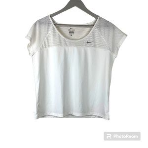 Nike DRI-FIT white TOP Women’s Size L